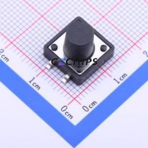 K2-1103SP-M4SW-04 Tactile Switch SMD-4P,12x12mm Switch Single Pole Single Throw Round Button 2.5N Vertical Mount - Product Image 1
