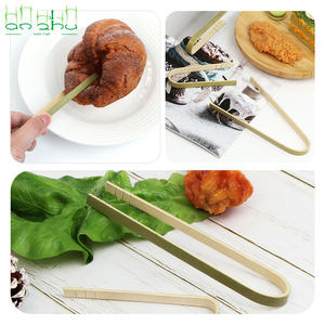 50 Stück <span class=keywords><strong>Mini</strong></span> Bambus Einweg zange für Lebensmittel 4 Zoll Bambus Toast zange Einweg Kinder Bambus pinzette - Product Image 6