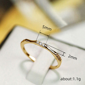 Anello con Diamante H230 in Oro Massiccio 18K, Taglio Brillante Rotondo, Colore G Naturale, Gioiello Minimalista da Donna per Fidanzamento - Product Image 6