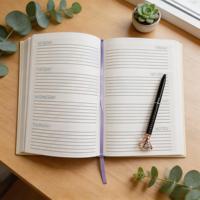 Carnet de gratitude chrétien personnalisé A5 avec marque-page en ruban et couverture imprimée