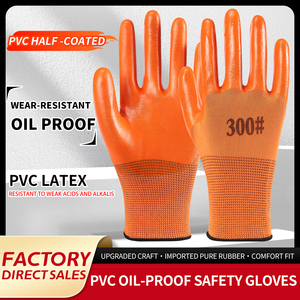 Guantes <span class=keywords><strong>de</strong></span> Seguridad Laboral Recubiertos <span class=keywords><strong>de</strong></span> PVC, Resistentes a Químicos, Impermeables, con Forro Polar Cálido y Resistentes al Desgaste, Sin Polvo - Product Image 5
