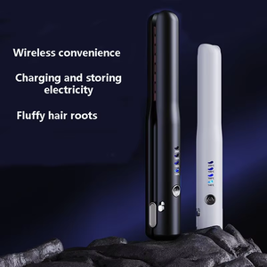 Mini lisseur sans fil rechargeable en contreplaqué, fer à friser portable USB en contreplaqué - Product Image 5