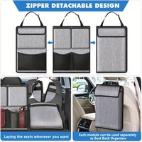 Organisateur de coffre de voiture pratique, 7 grands sacs de rangement gris et noir pour voitures, SUV, organisateur automobile