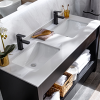 Meuble de salle de bain moderne sur pied en bois, miroir personnalisé de luxe haut de gamme 2025