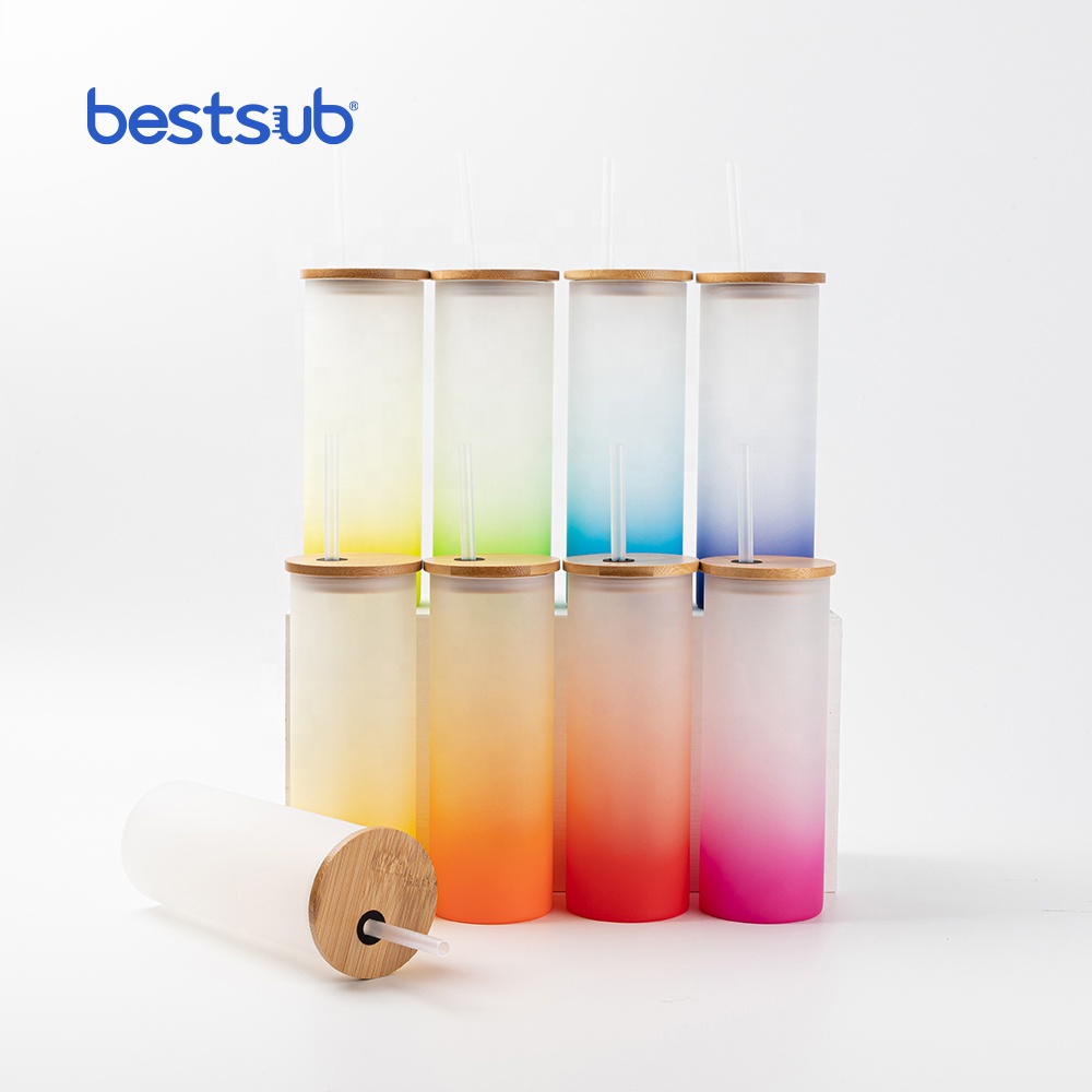 Bestsub卸売昇華ブランクカラーホウケイ酸ガラスつや消し