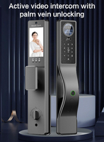 Serrure intelligente WiFi Aurelysse Tuya avec reconnaissance faciale 3D, déverrouillage par veine palmaire, interphone vidéo, haute sécurité, OEM ODM, prix direct usine