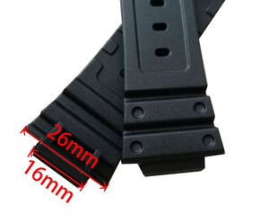 Correa de Reloj de Resina Suave Impermeable de 16mm 26mm con Orificios, Correa Deportiva de PU Personalizada OEM Duradera para Relojes - Product Image 3