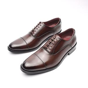 Chaussures Oxford de luxe pour hommes à bout carré, en cuir véritable, à lacets, pour affaires, avec talon anglais, antidérapantes et respirantes - Product Image 2