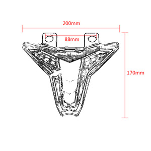Feu arrière LED pour moto ZX-6R ZX-10R <span class=keywords><strong>2023</strong></span>, feu de freinage, feu stop pour Kawasaki Ninja 400 <span class=keywords><strong>Z1000</strong></span> Z400 ZX6R ZX10R ZX-10RR ZX1000 - Product Image 6