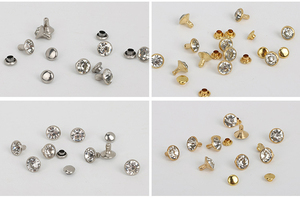 Rivets en laiton de haute qualité pour vêtements, ornés de strass et cristaux, disponibles en tailles personnalisées, vente en gros - Product Image 4