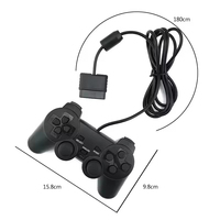 Manette de jeu filaire à double vibration pour PS2
