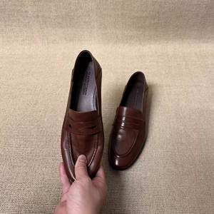 Vintage-style <b>Oxford</b> <b>Shoes</b> Versatile Single <b>Shoes</b> for <b>Women</b> Simple Style Thick Heel Round Toe Small Leather <b>Shoes</b> - Product Image 4