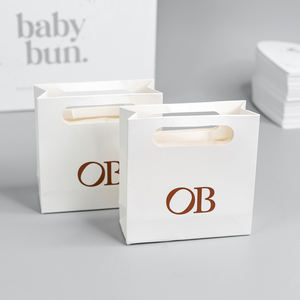 Sac en papier blanc personnalisé avec logo, idéal pour cosmétiques, bijoux, emballage cadeau, sac de shopping, petit sac cadeau d'affaires - Vente chaude - Product Image 3