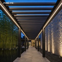 Pergola Intelligente Électrique Améliorée avec Capteur de Pluie, Pare-Soleil à Lames Orientables, Imperméable, Treillis pour Vignes, Abri de Jardin Extérieur, Revêtement Poudré