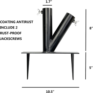 Support de parasol d'extérieur JH-Mech <span class=keywords><strong>avec</strong></span> 2 positions pour parc, patio, <span class=keywords><strong>plage</strong></span>, en acier allié noir - Product Image 2