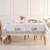 Tissu en coton imprimé bloc à la main indien beau Textile pour les couvertures de table à manger et les accents de maison couverture de nappe Design floral
