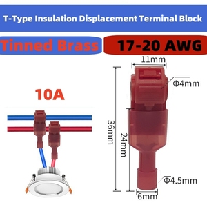 Connecteur T-Tap jaune T3 13-11AWG robuste - Terminal IDC à raccordement rapide pour réparation automobile et éclairage (sortie d'usine) - Product Image 5