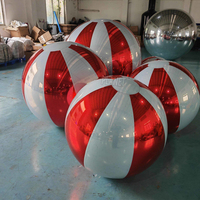 Grande boule miroir gonflable, boule brillante gonflable pour la décoration de scène de mariage