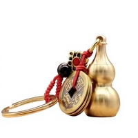 Porte-clés en forme de gourde porte-bonheur de style chinois avec logo personnalisable et cadeau porte-bonheur