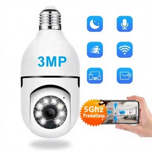 5G 3MP Bulb HD CCTV Wifi PTZ <b>Wireless</b> IP Surveillance Cameras Outdoor P2P AI Tracking Network <b>Security</b> E27 Light Bulb <b>Camera</b> 360 - Product Image 1