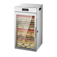 Elektrische roestvrijstalen fruit- en groentedroger kerncomponenten motor voedseldehydrator en dehydratiemachine