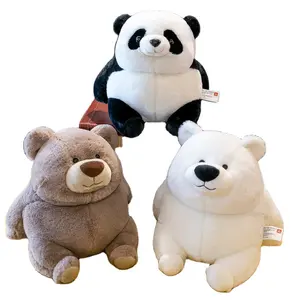 2024新款定制柔软可爱毛绒北极熊熊猫毛绒公仔毛绒玩具动物
