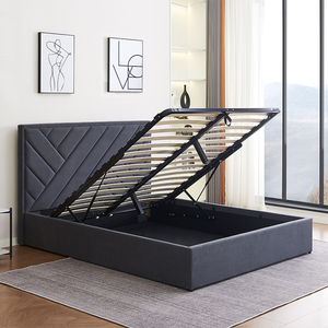 Cama Doble King Size de Madera de Diseño Posmoderno, Muebles de Dormitorio de Última Colección, Tapizada en Tela, Gran Venta - Product Image 3