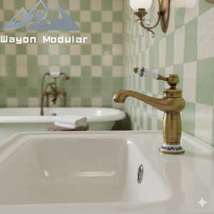 Grifo <span class=keywords><strong>de</strong></span> Baño <span class=keywords><strong>de</strong></span> Latón Dorado <span class=keywords><strong>de</strong></span> Lujo Wayon, Mezclador <span class=keywords><strong>de</strong></span> Lavabo <span class=keywords><strong>de</strong></span> una Sola Manija, Bronce Antiguo, Sin Plomo, Certificado CE, Modelo WW-YSLT - Product Image 2