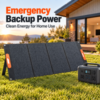 Panneau solaire pliable portable étanche 100W 200W 400W pour kit de camping et station d'alimentation de générateur