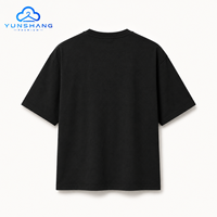 T-shirt Homme Noir Pur Effet Coton avec Broderie Personnalisée Col Rond Manches Courtes 210g Coupe Classique Léger Formel