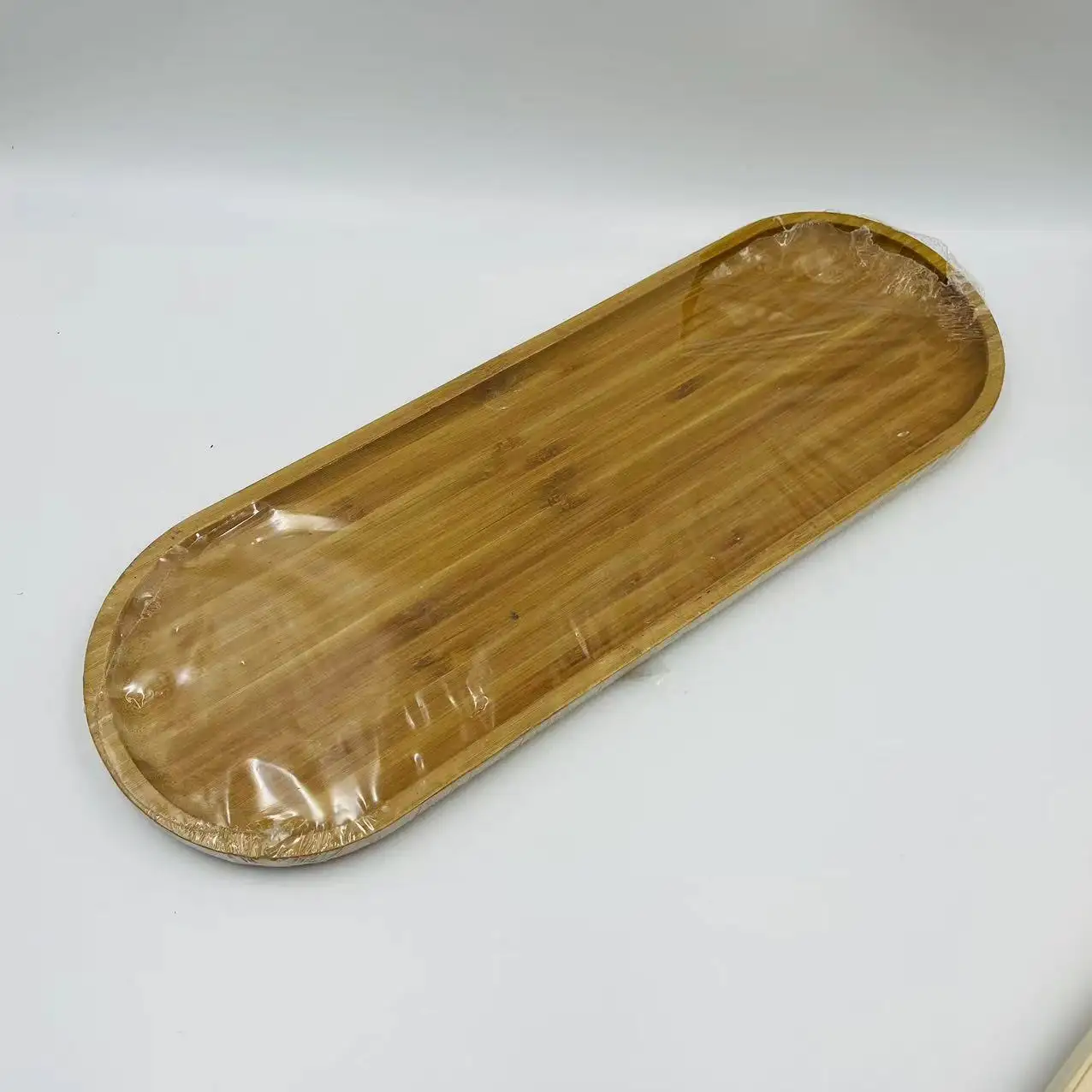 New Arrival 45*15.5*1.5cm Bamboo Oval Dessert Cup Tray Bamboo Lunch Tray Serving Bamboo Tray For Food