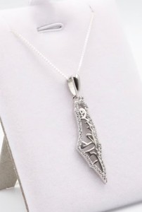 Collar de mapa de Palestina con diamante <span class=keywords><strong>en</strong></span> <span class=keywords><strong>el</strong></span> <span class=keywords><strong>límite</strong></span> Color acero Caligrafía árabe dentro <span class=keywords><strong>del</strong></span> collar de acero inoxidable 316l - Product Image 3