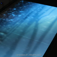 Film Layar Transparan Kontrol Cerdas OPSCO SK6812 RGBW Addressable Flexible Sign LED Screen App PC