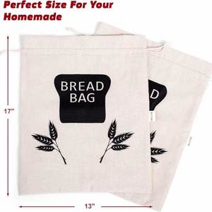 For Homemade Breads Natural Lined Cotton Reusable Bread <b>Bags</b> Freshness <b>Large</b> Food Storage Promotion <b>Gift</b> - Product Image 4