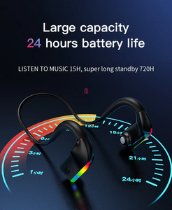 Nouveau Design A10 casque à Conduction osseuse Sport stéréo métal basse écouteur sans fil Air Conduction osseuse casque avec lumières rvb - Product Image 4