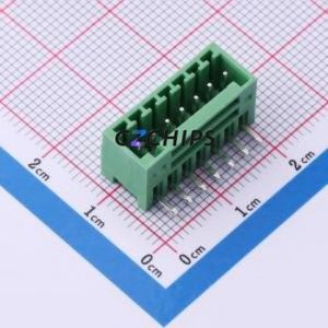 MX2EDGRC-2.54-07P-GN01-Cu-A Plug-in Terminal Block Bent Lead Through Hole,P=2.54mm Board-to-Board / Socket - Closed 1x7P 2.54mm - Product Image 1