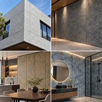 Panneau composite en aluminium marbré veiné 4 mm 4x8 pieds, revêtement PVDF, pour façades architecturales