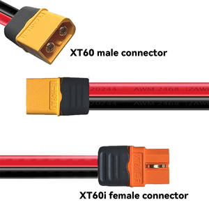 Câble adaptateur de batterie OEM d'usine Amass XT60 XT60H mâle vers XT60i femelle 12AWG pour station d'alimentation portable et système de stockage d'énergie - Product Image 3