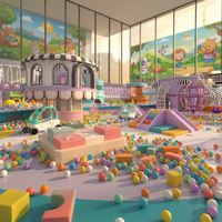 Aoleao Maßgefertigter Macaron Fantasy Indoor-Spielplatz Bällebad Rutschen Trampolin Kommerziell CE TÜV Zertifiziert