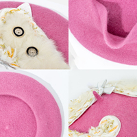 Béret en laine avec motif animalier pour l'automne et l'hiver, vente directe d'usine, personnalisation disponible avec service de conception gratuit