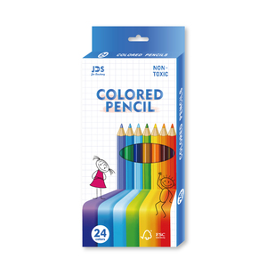 Ensemble de 12 crayons de couleur sans bois Fourniture de papeterie scolaire avec logo personnalisé - Product Image 2