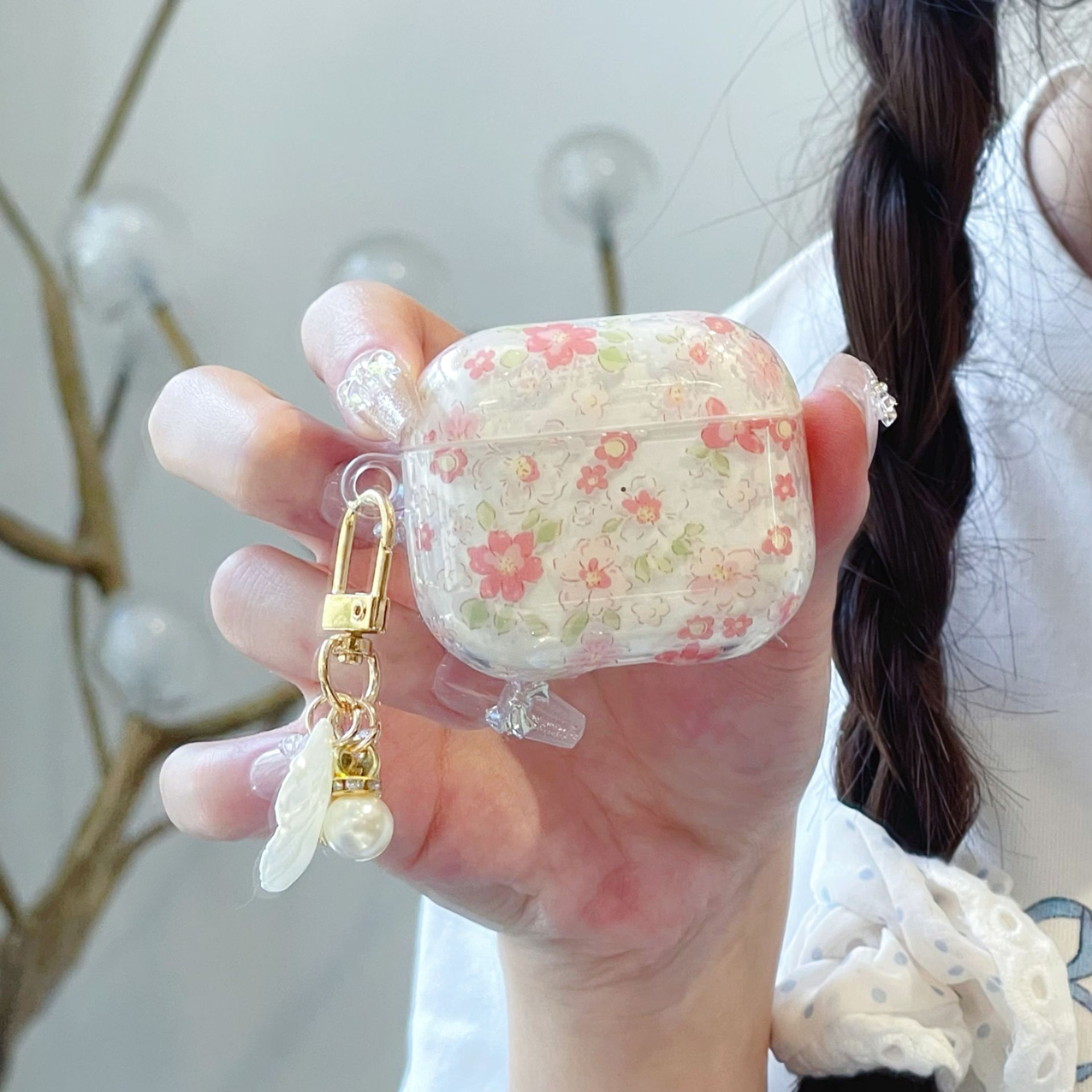 Pink Small Flower Shell Pendant