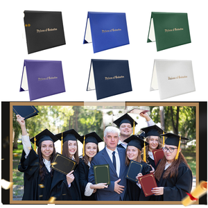 Imprinted 8.5 X 11 PU Leather Graduation Diploma/Certificate Cover <b>Document</b> <b>Holder</b> File Folder - Product Image 1