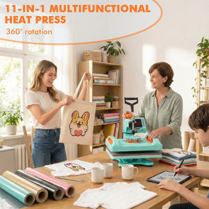 Presse à Chaud Combinée 11-<span class=keywords><strong>en</strong></span>-1 pour Sublimation 29x38 pour T-shirts, Tasses, Assiettes, Casquettes, Chaussures, Stylos – Transfert Thermique - Product Image 6