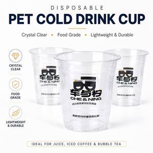 Gobelets jetables transparents en plastique PET de 14 oz avec impression numérique personnalisée pour les vacances, la plage, les fêtes en plein air et les boissons - Product Image 3