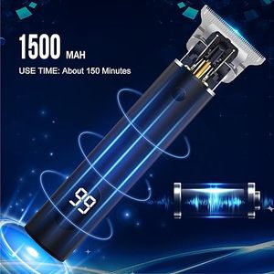 เครื่องตัดผมไฟฟ้าไร้สายแบบมืออาชีพ ชาร์จผ่าน USB ใบมีดสแตนเลส หน้าจอ LCD ควบคุมผ่าน<span class=keywords><strong>แอ</strong></span>พพลิเคชั่น เหมาะสำหรับใช้ในโรงแรม - Product Image 5
