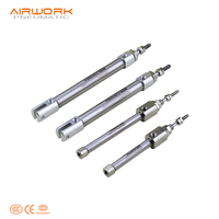 Cylindre pneumatique miniature à double effet magnétique en acier inoxydable AIRWORK CDJ2B CJ2B