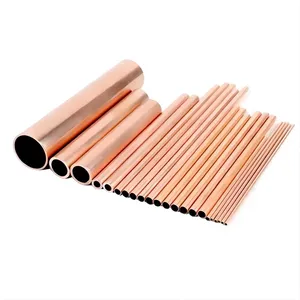 99.9% Copper 1/4" 1/2" 3/8" 3/16" 5/16" Seamless Round T2 Pure Copper pipe Used In Refrigerators Air conditioners