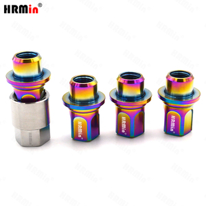 HRMin Nouvelle Écrou de Roue <span class=keywords><strong>Antivol</strong></span> Arc-en-ciel en Titane Grade 5 (10.9) M14*1.5*43.5mm pour Voitures de Course <span class=keywords><strong>Land</strong></span> <span class=keywords><strong>Rover</strong></span> - Product Image 4