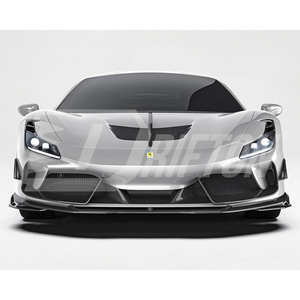 Embellecedor de inserción central de parachoques delantero de fibra de carbono para Ferrari F8 Tributo - Product Image 4